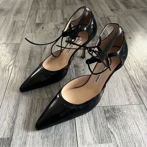 Manolo Blahnik Black Strappy Heels